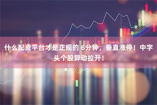 什么配资平台才是正规的 6分钟，垂直涨停！中字头个股异动拉升！